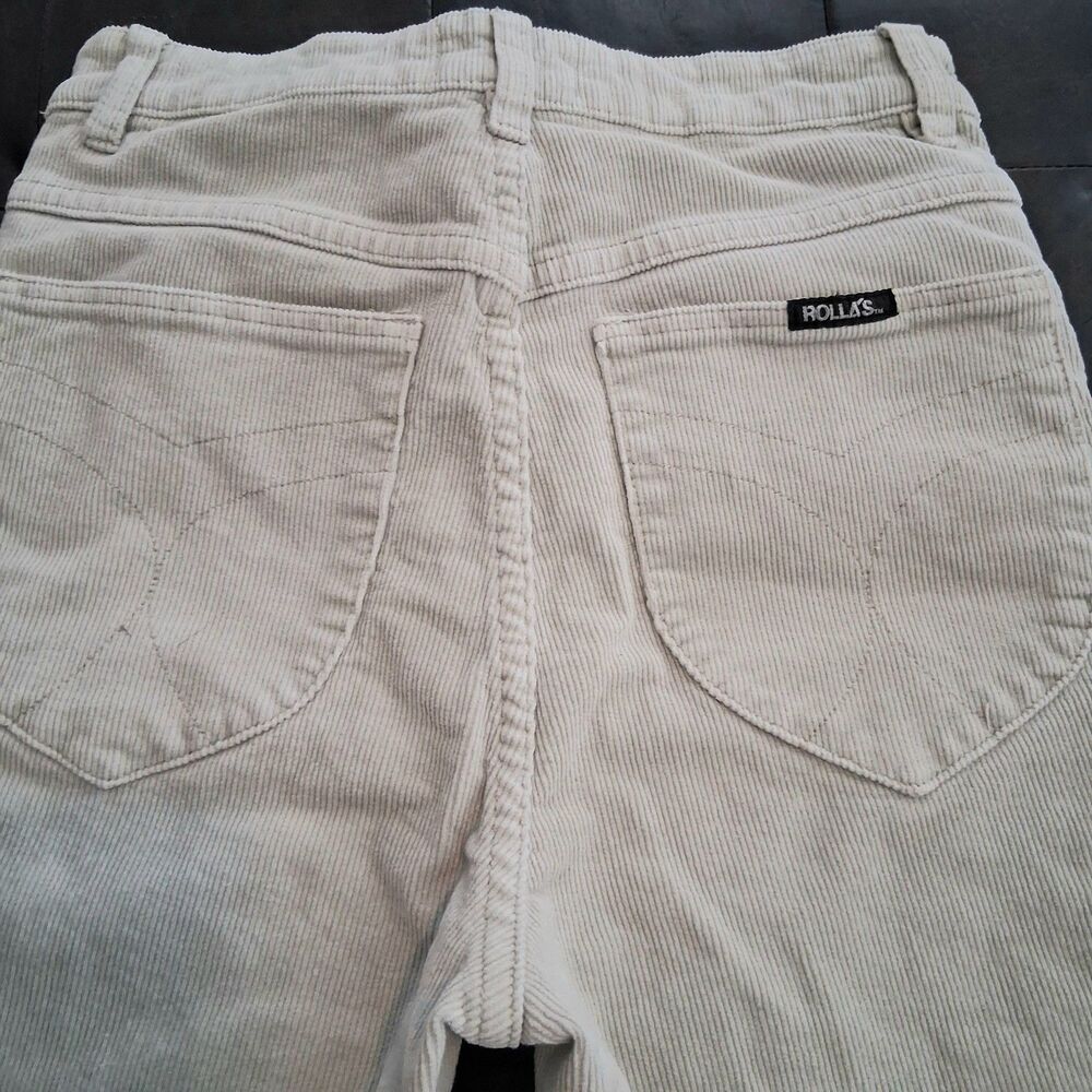 Rollas Eastcoast Women’s High Rise Flared Beige Corduroy Jeans Size 29 90, - Picture 5 of 8